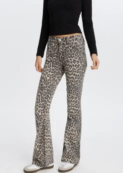 Jeans<The Sting Leopard flared jeans meerkleurig