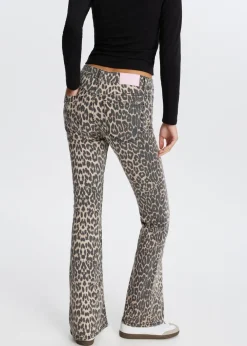 Jeans<The Sting Leopard flared jeans meerkleurig