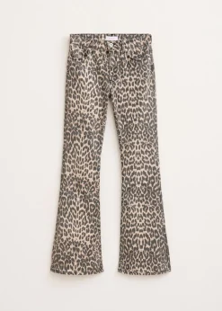 Jeans<The Sting Leopard flared jeans meerkleurig