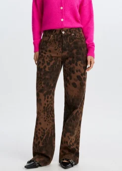 Jeans<The Sting Leopard jeans donkerbruin