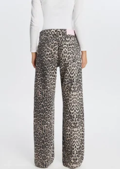 Jeans<The Sting Leopard wide leg jeans meerkleurig