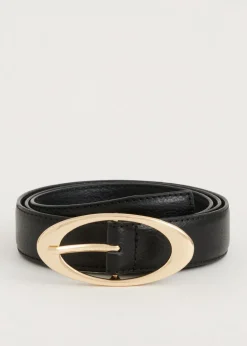 Riemen<The Sting Leren riem zwart