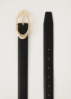 Riemen<The Sting Leren riem zwart