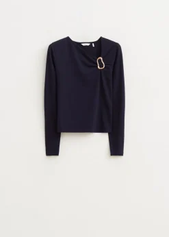 T-Shirts<The Sting Longsleeve met gespdetail donkerblauw