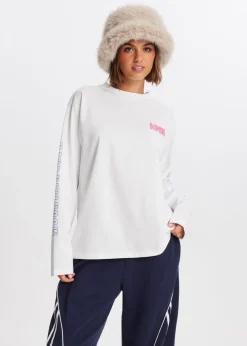 T-Shirts<The Sting Longsleeve met ski print wit