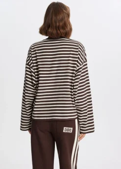 T-Shirts<The Sting Longsleeve met strepen donkerbruin