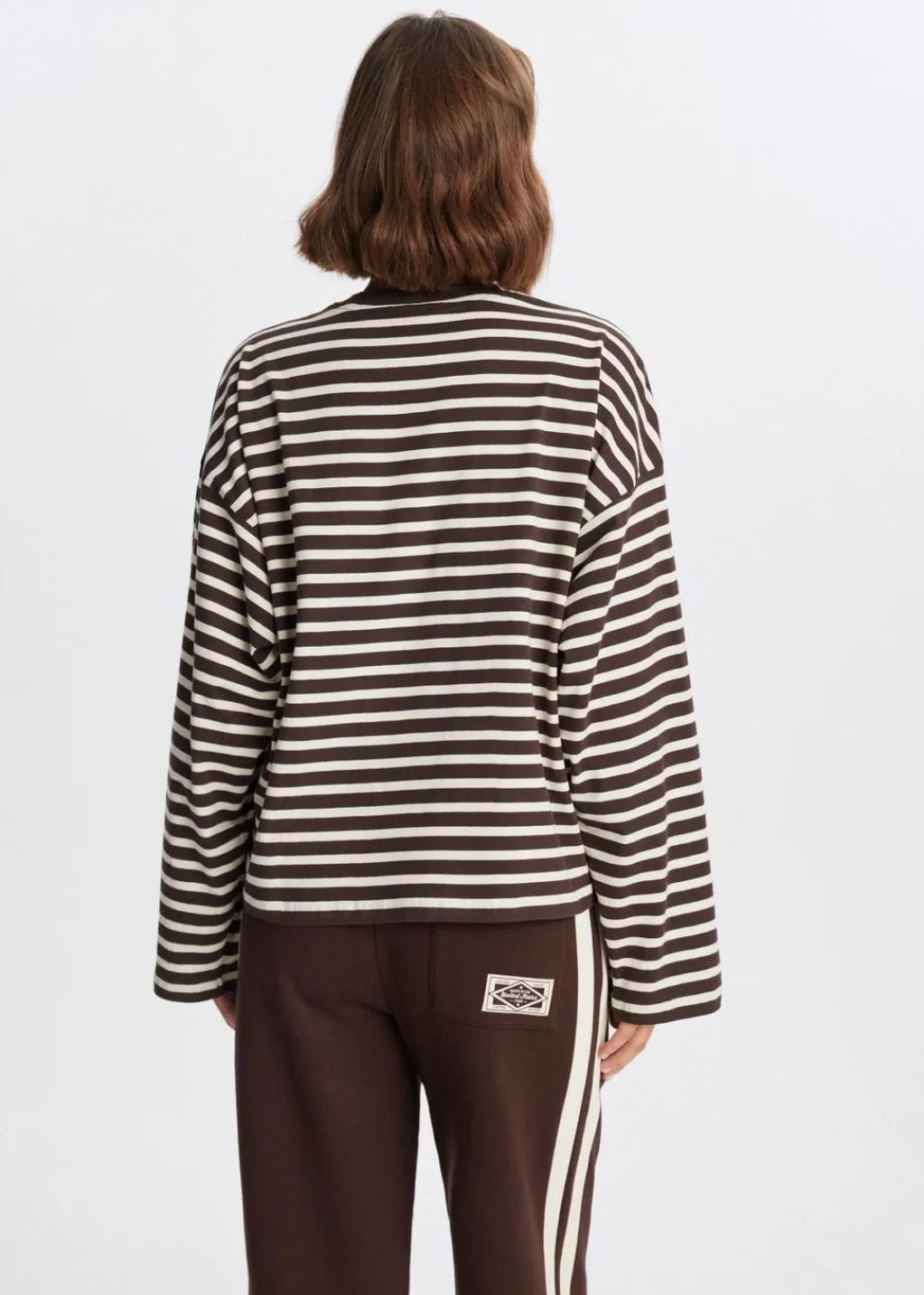 T-Shirts<The Sting Longsleeve met strepen donkerbruin