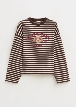T-Shirts<The Sting Longsleeve met strepen donkerbruin