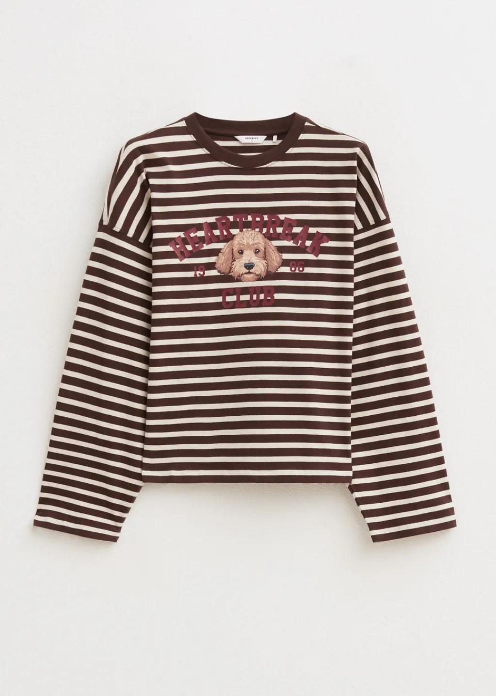 T-Shirts<The Sting Longsleeve met strepen donkerbruin