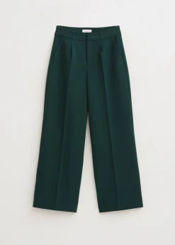 Broeken<The Sting Loose fit broek met plooien donkergroen