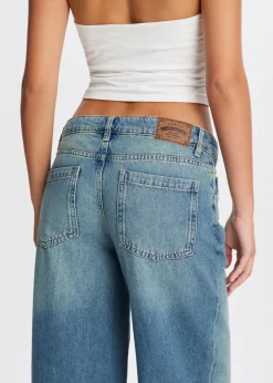 Jeans<The Sting Loose fit jeans blauw, used middle