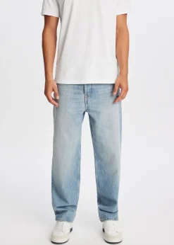 Jeans<The Sting Loose fit jeans blauw, used middle