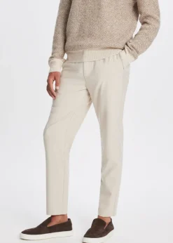 Broeken<The Sting Melange broek zand gemêleerd
