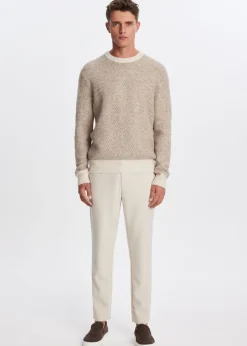Broeken<The Sting Melange broek zand gem&ecirc;leerd
