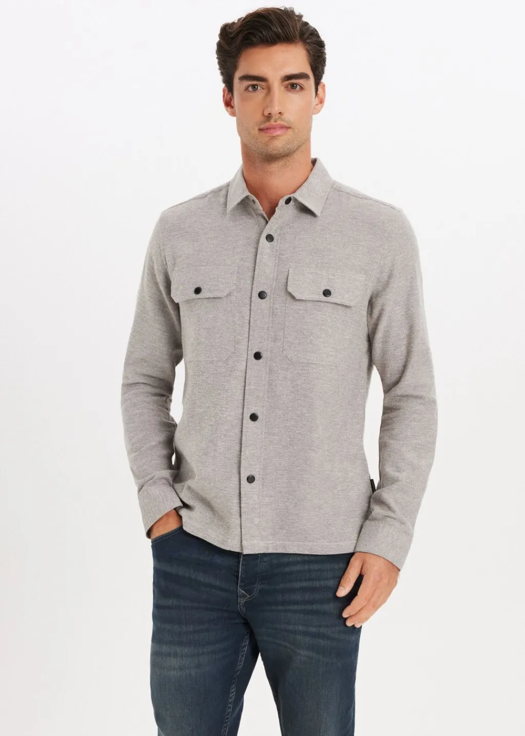 Overshirts<The Sting Melange overshirt lichtbruin