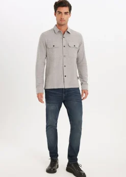 Overshirts<The Sting Melange overshirt lichtbruin