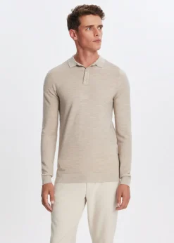 Polo's|Truien En Vesten<The Sting Merinowol polo zand