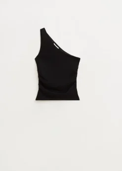 Tops<The Sting One shoulder glitter top zwart