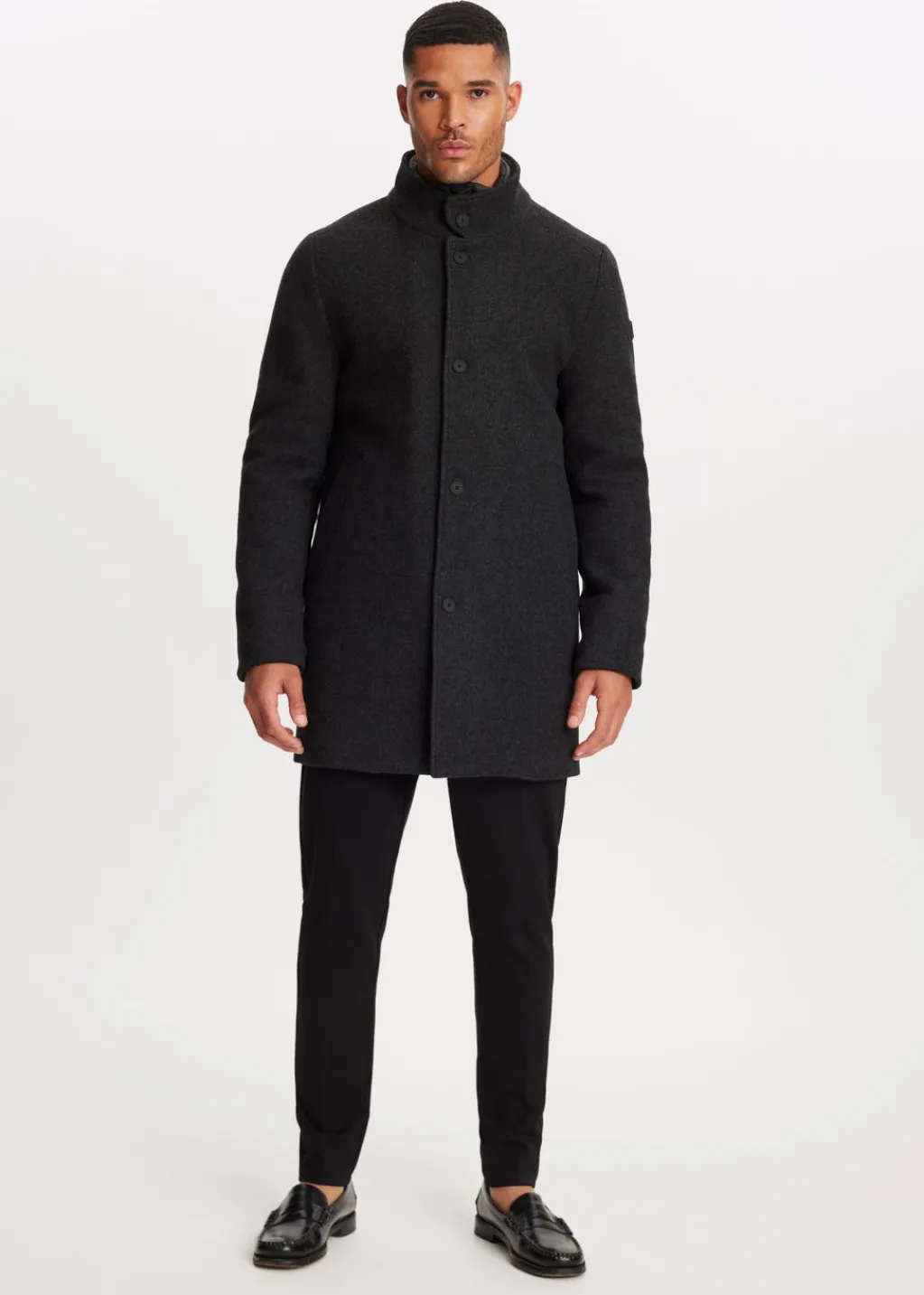 Jassen<The Sting Overcoat met logo zwart, melee