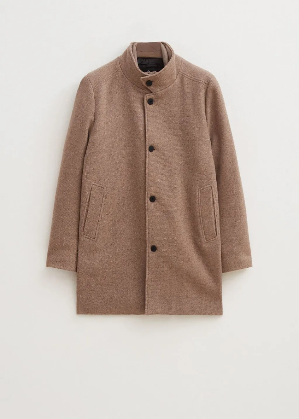 Jassen<The Sting Overcoat met logo zand gemêleerd
