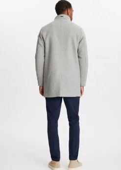 Jassen<The Sting Overcoat met logo grijs gem&ecirc;leerd