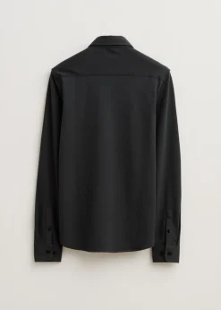 Basics|Overhemden<The Sting Overhemd piqué stretch groen, grijs