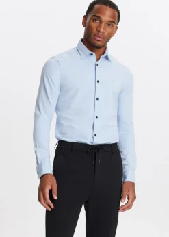 Overhemden<The Sting Overhemd piqué stretch blauw, licht melee