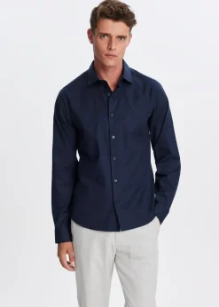 Overhemden<The Sting Overhemd van twill kwaliteit donkerblauw