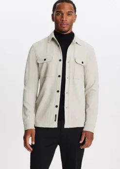 Overshirts<The Sting Overshirt herringbone lichtzand