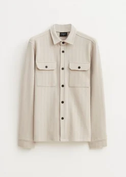 Overshirts<The Sting Overshirt herringbone lichtzand