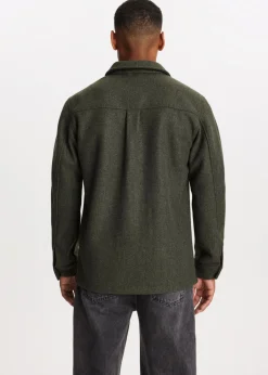 Overshirts<The Sting Overshirt met knopen groen, donker melee