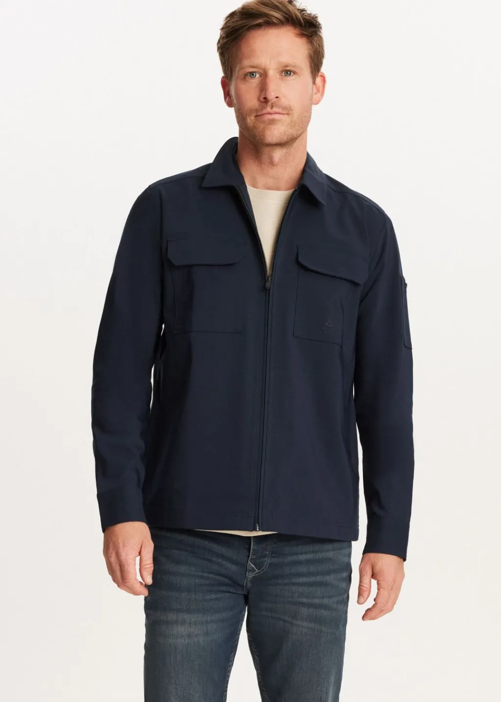 Overshirts<The Sting Overshirt met rits donkerblauw