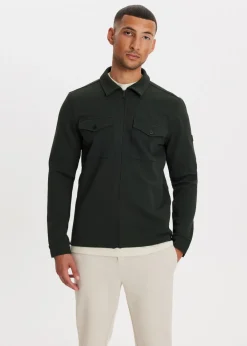 Overshirts<The Sting Overshirt met ritssluiting groen, grijs