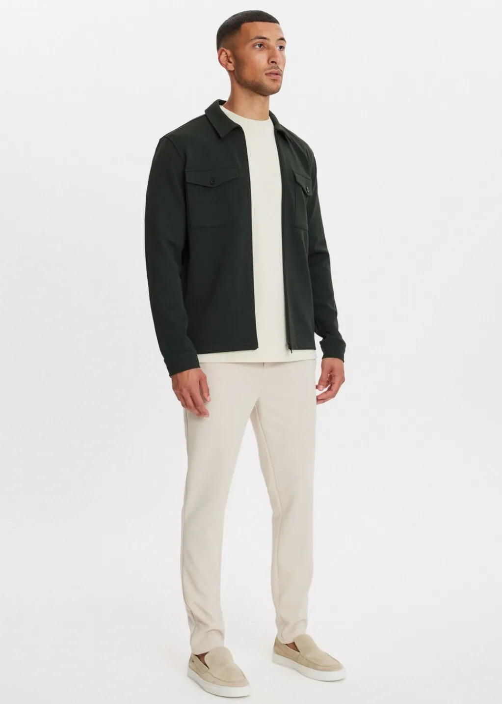 Overshirts<The Sting Overshirt met ritssluiting groen, grijs