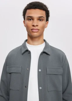 Overshirts<The Sting Overshirt met structuur groen, grijs