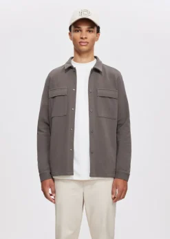 Overshirts<The Sting Overshirt met structuur klei