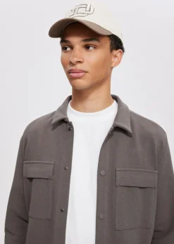 Overshirts<The Sting Overshirt met structuur klei