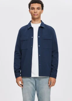 Overshirts<The Sting Overshirt met structuur donkerblauw