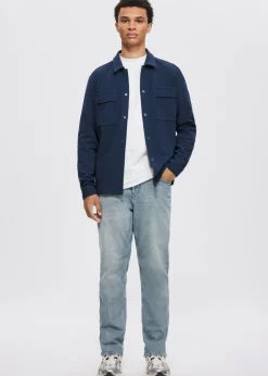 Overshirts<The Sting Overshirt met structuur donkerblauw