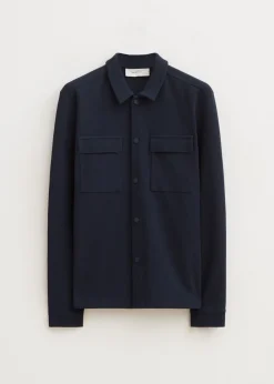 Overshirts<The Sting Overshirt met structuur donkerblauw