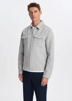 Overshirts<The Sting Overshirt met visgraatdetail grijs, licht melee