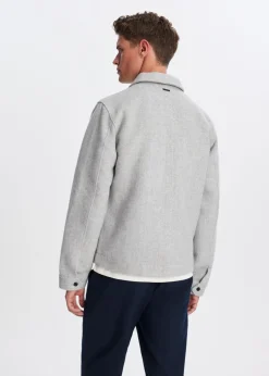 Overshirts<The Sting Overshirt met visgraatdetail grijs, licht melee