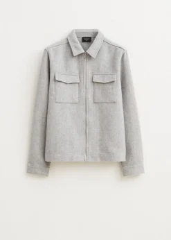 Overshirts<The Sting Overshirt met visgraatdetail grijs, licht melee