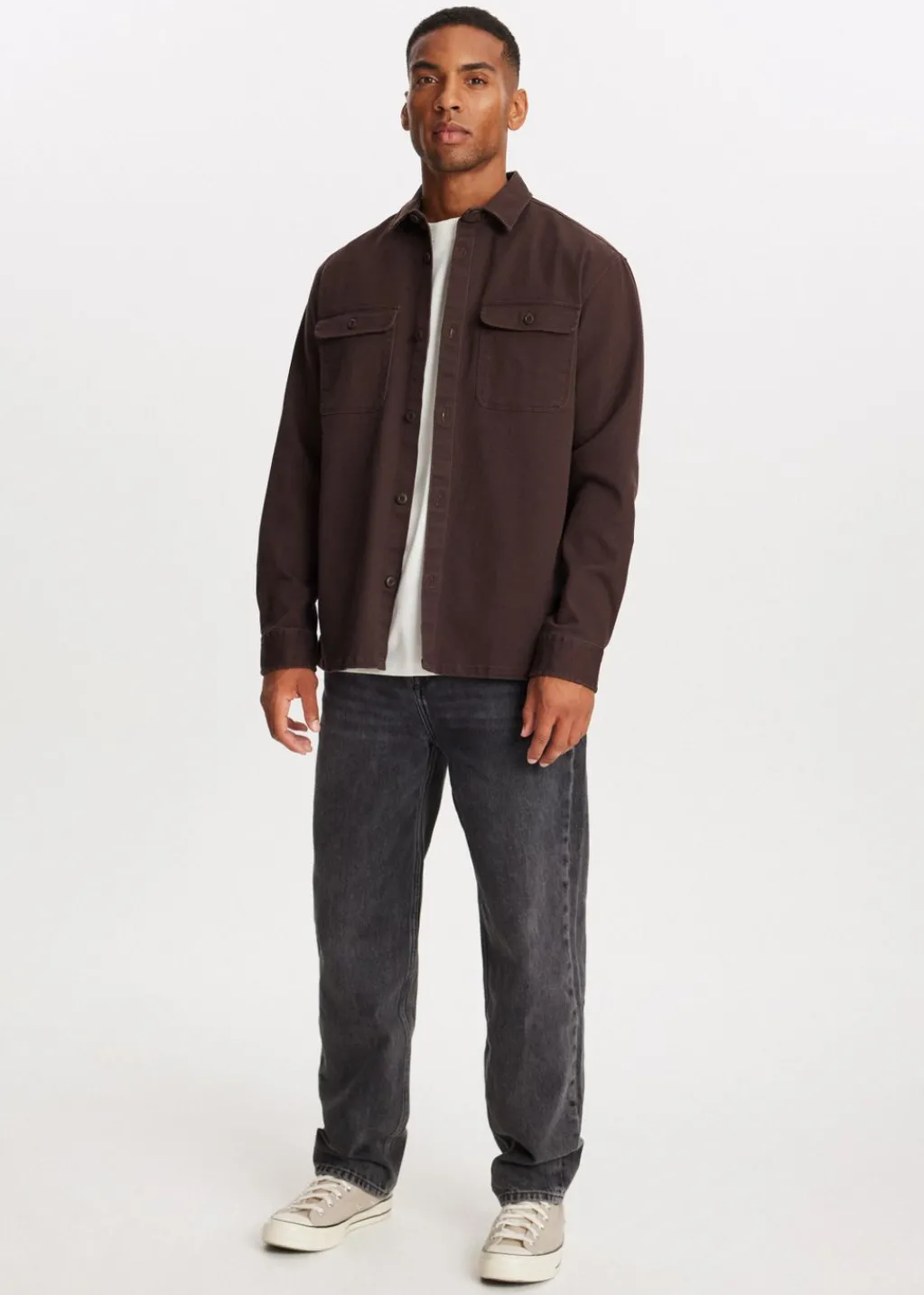 Overshirts<The Sting Overshirt met zakken donkerbruin