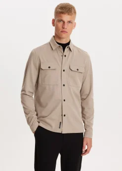 Overshirts<The Sting Overshirt piqué zand