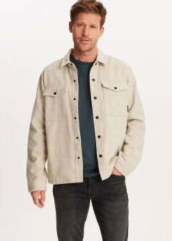 Overshirts<The Sting Overshirt van wolmix taupe, light