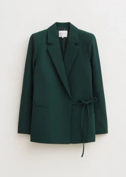 Blazers En Gilets<The Sting Oversized blazer met strik donkergroen