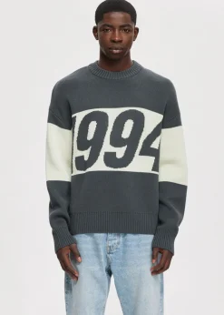 Truien En Vesten<The Sting Oversized colorblok trui donkergroen