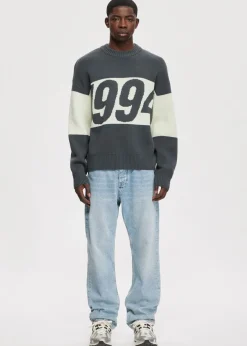 Truien En Vesten<The Sting Oversized colorblok trui donkergroen
