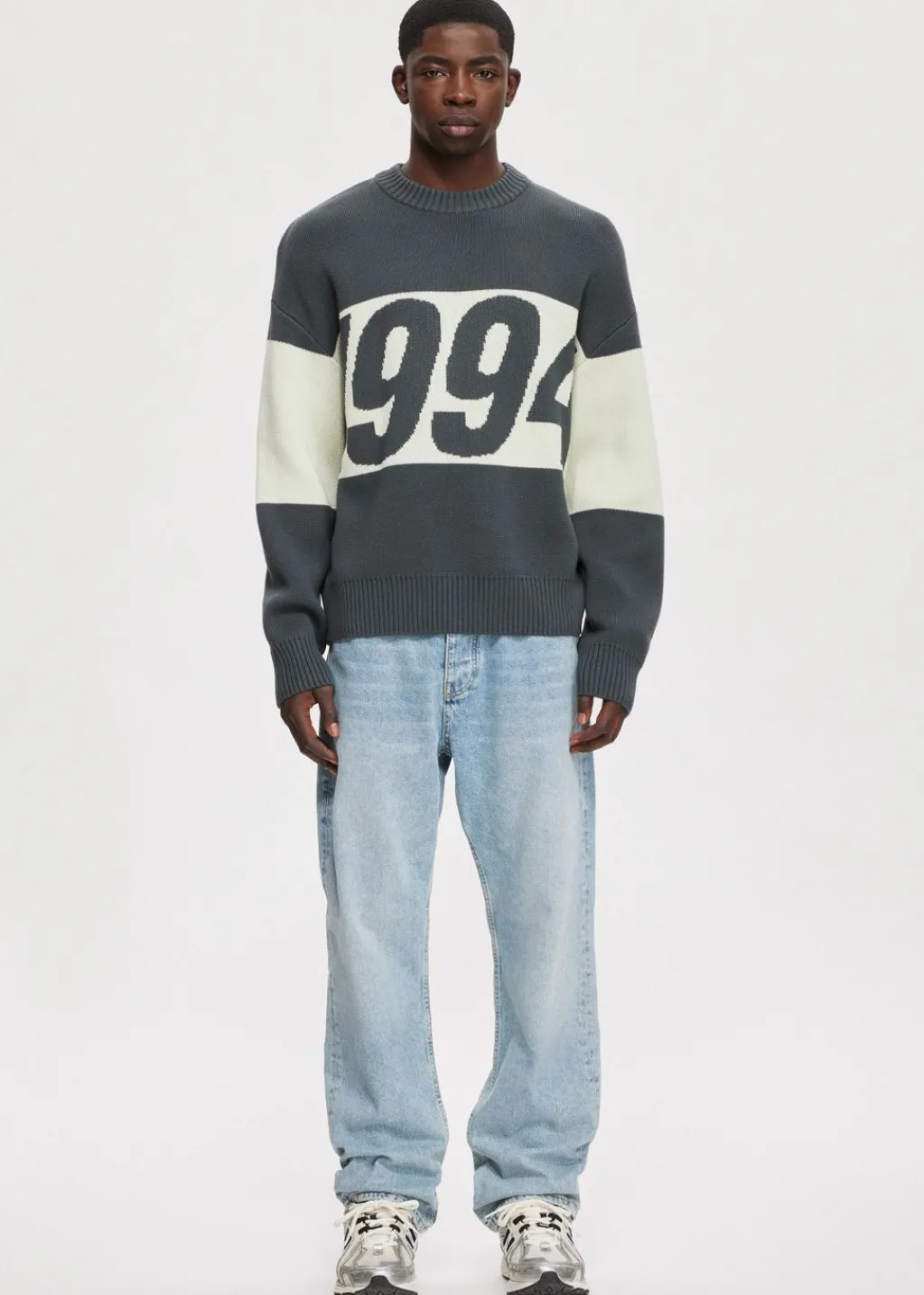 Truien En Vesten<The Sting Oversized colorblok trui donkergroen